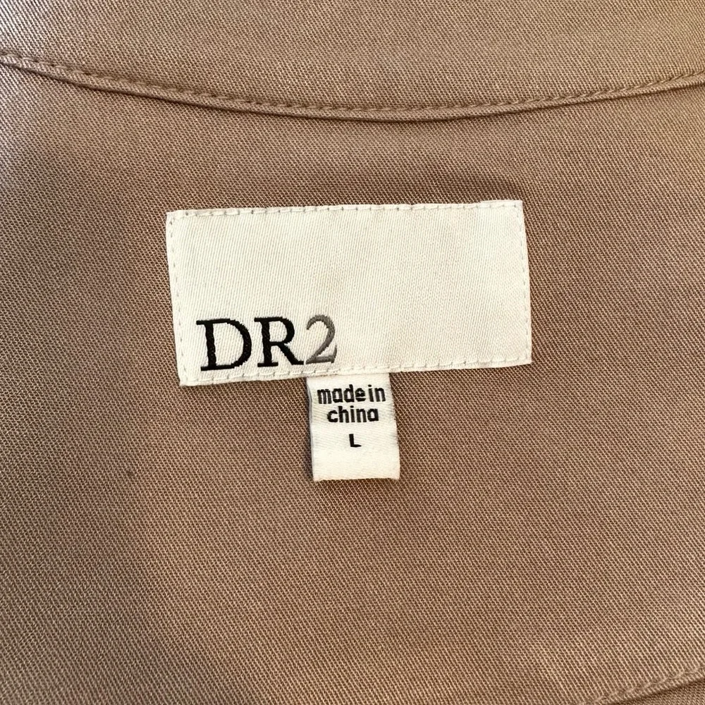 DR2 Daniel Rainn Mauve Open Jacket Duster Vest size Large Pockets Drapey